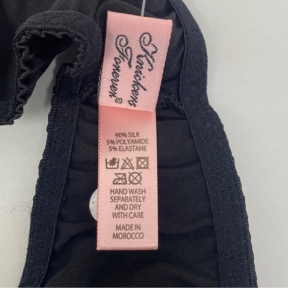 NWT Agent Provocateur Evalyne Black Nude Silk Brief AP4 Large - Picture 11 of 12